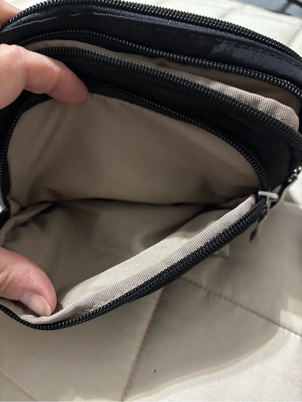 Baggallini Black Nylon Crossbody Organizer with Removable Strap